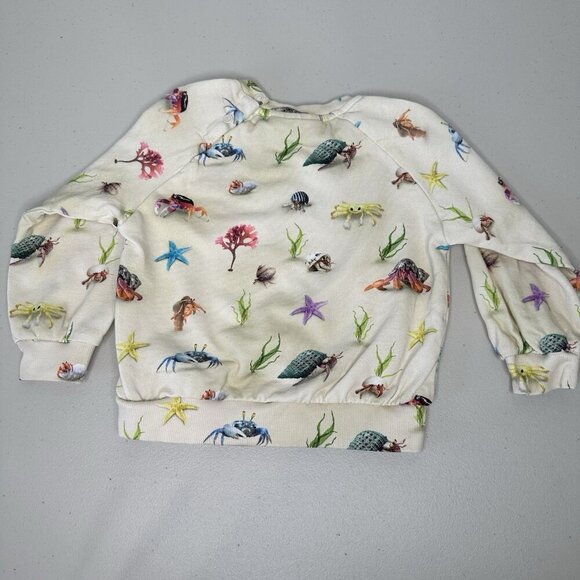 Molo Baby Disc Hermit Crab Sweatshirt Size 92 US 2 Yrs - Picture 2 of 7